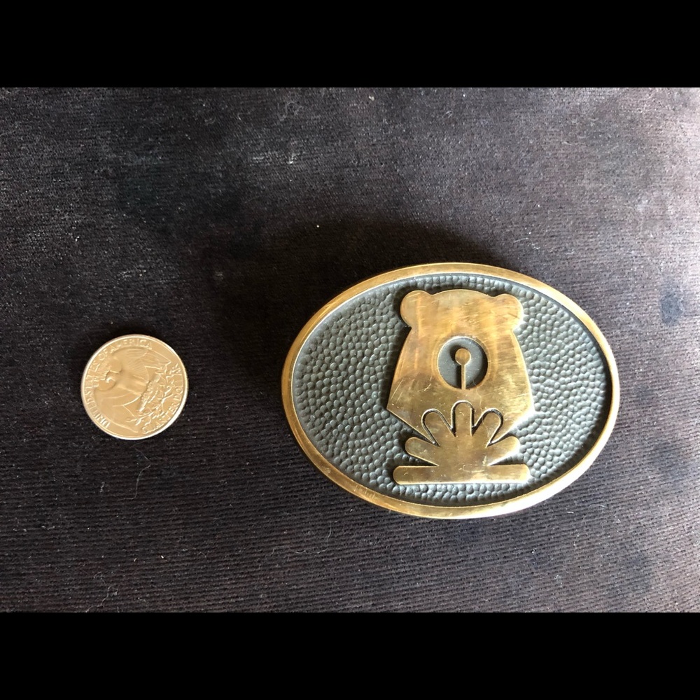 Brass belt buckle